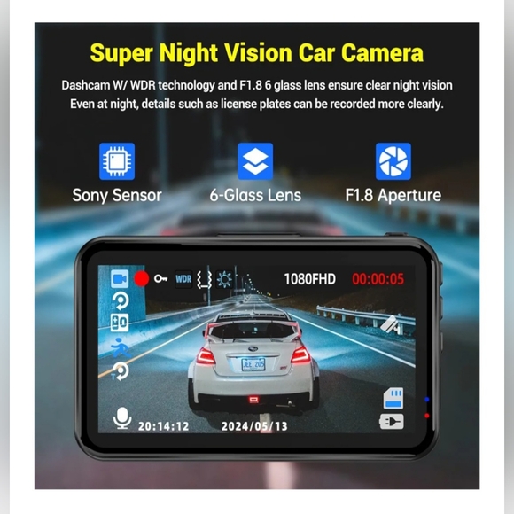 NIB Dash Cam with 32GB SD Card - Picture 4 of 8